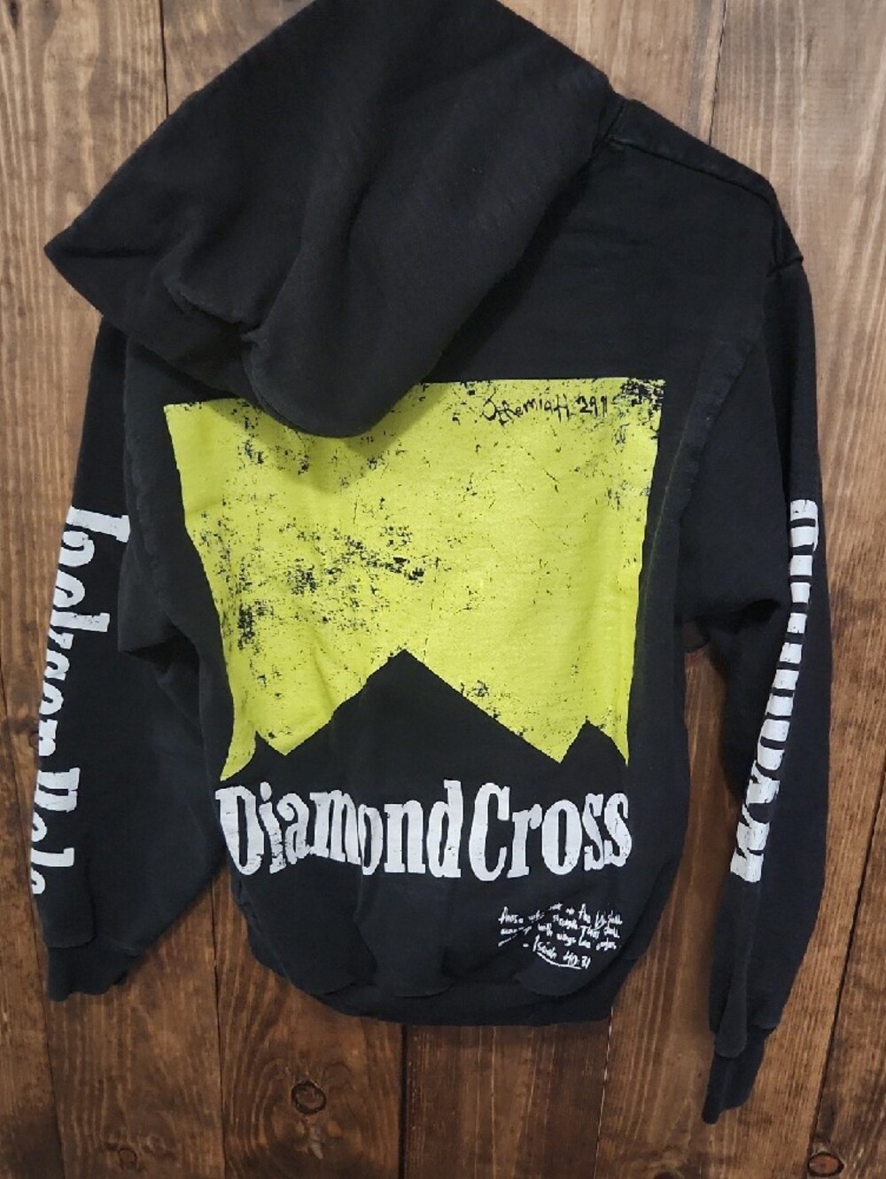 Diamond Cross Ranch Sunfaded Black Hoodie - Picture 2 of 3